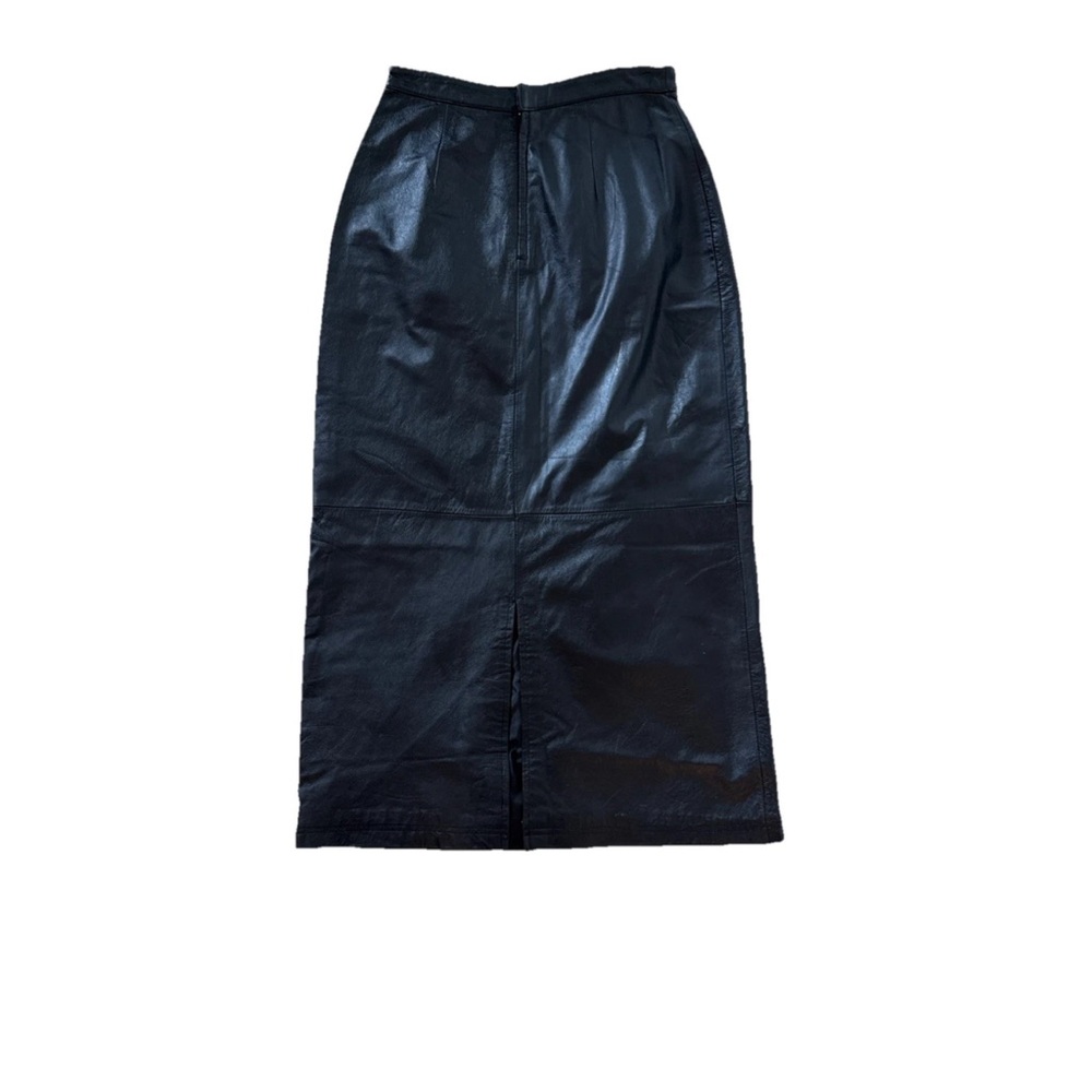 LEATHER black Chic Black Pencil Skirt for Women